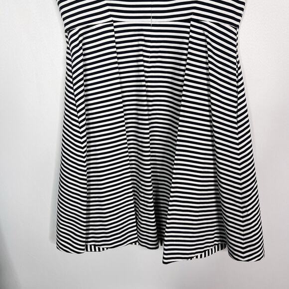 Kate Spade Saturday 00 Black White Pencil Striped Let Loose Fit and Flare Dress - Picture 8 of 13